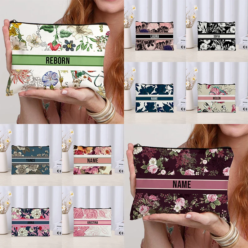 Luxury Skincare Women - ChimFloral-Sac à Cosmétiques avec Nom pour