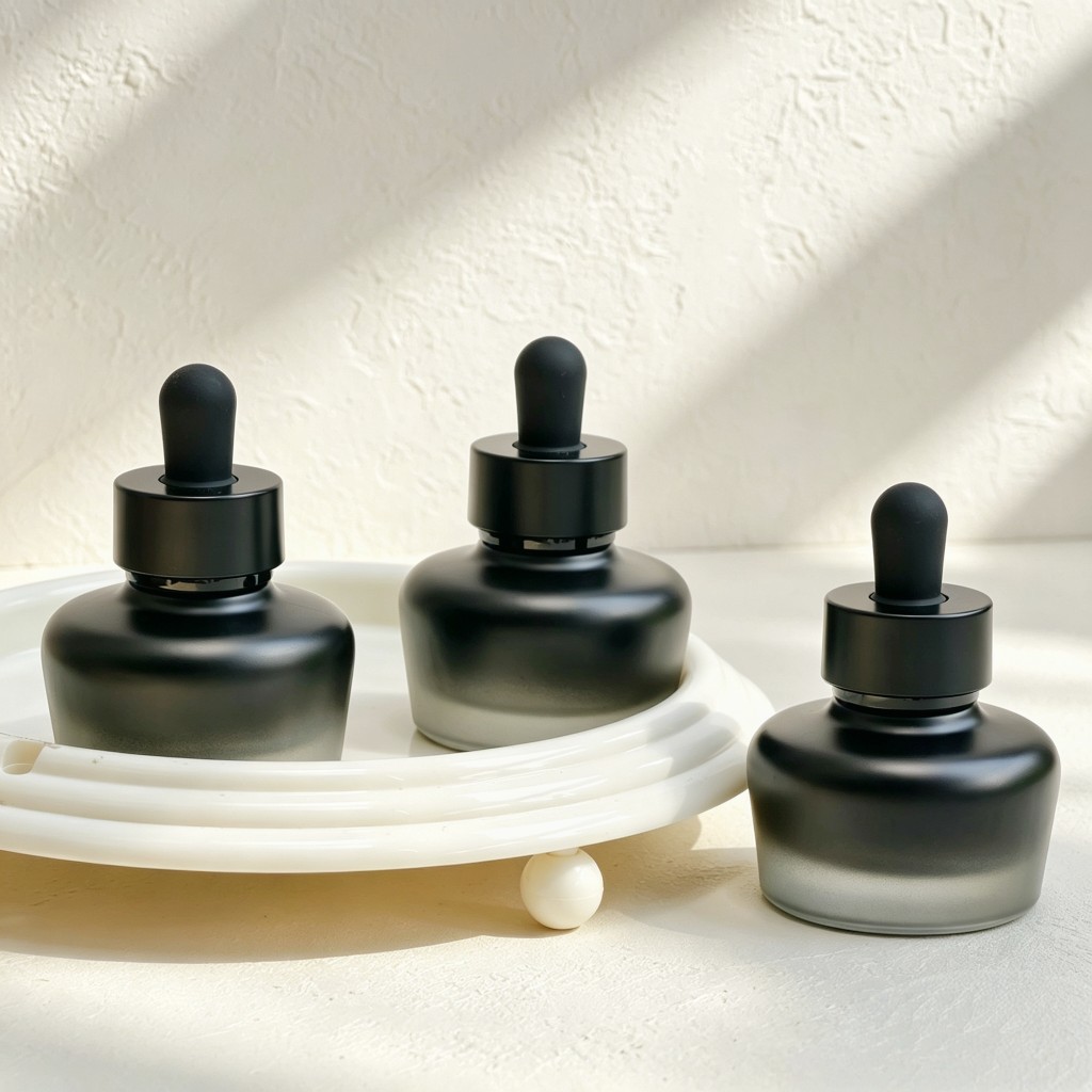 Luxury Skincare Serum - Flacon compte-gouttes en verre dépoli de
