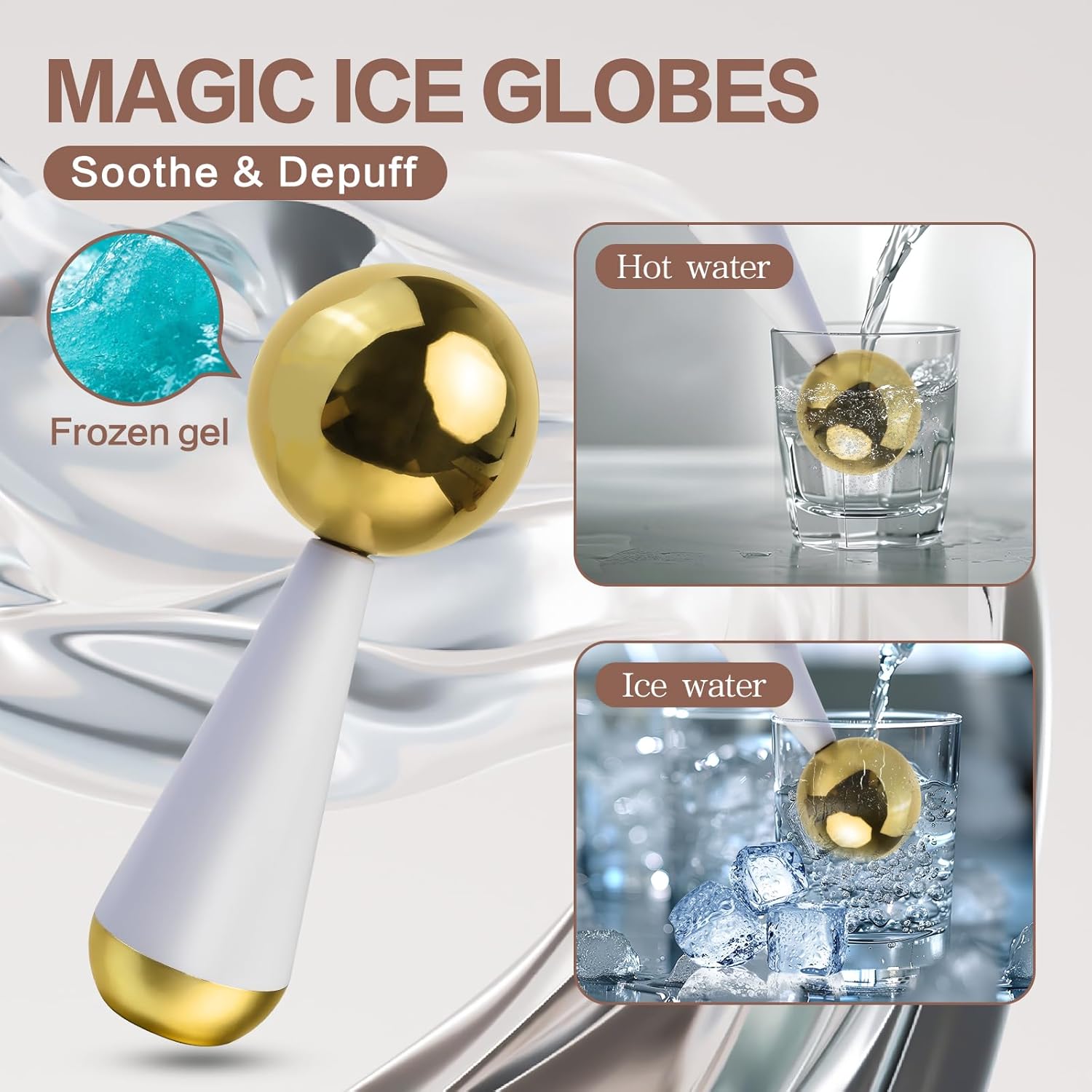 Globes de glace pour le visage - Luxury Skincare Tools avis et prix