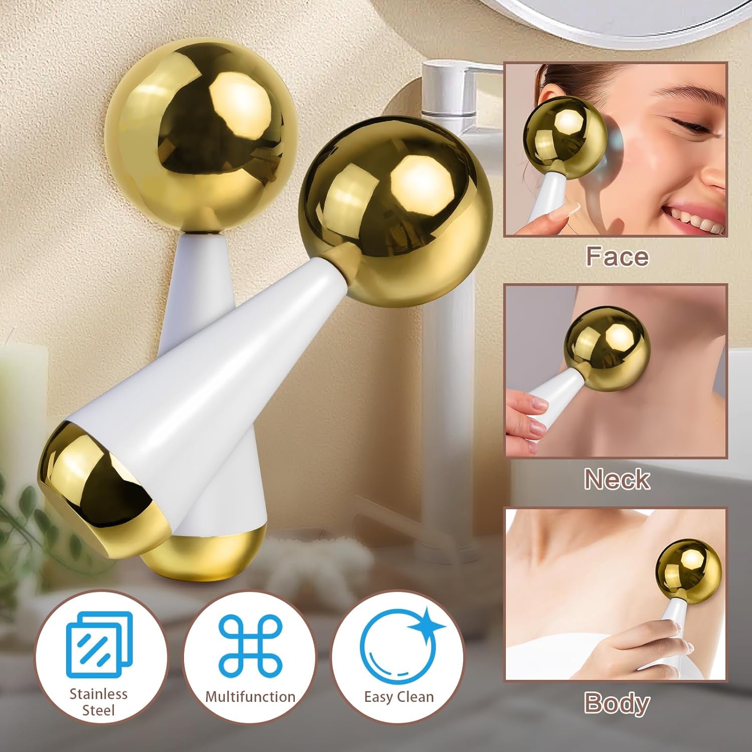 Globes de glace pour le visage - Luxury Skincare Tools avis et prix