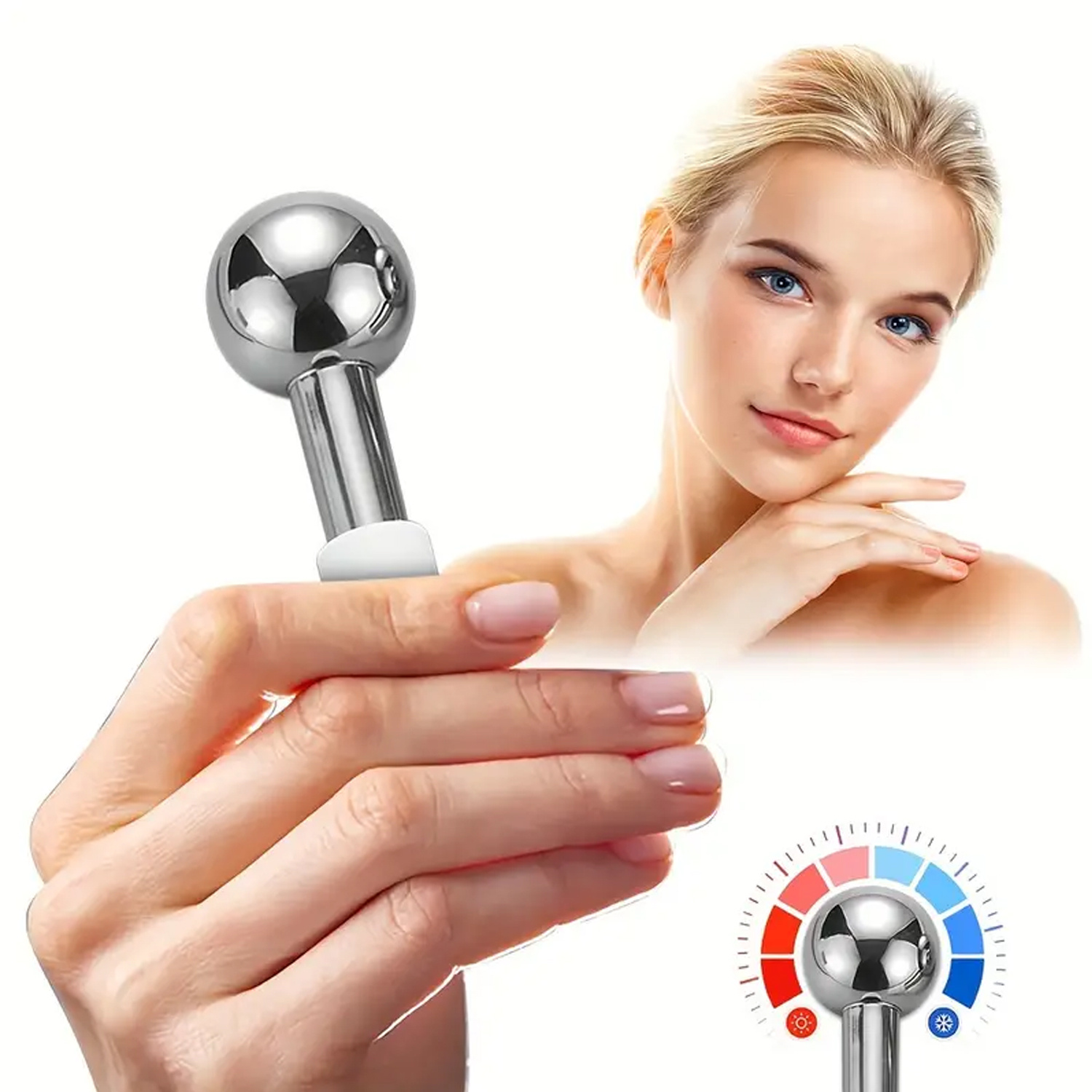 Globes de glace en acier inoxy - Luxury Skincare Tools avis et prix